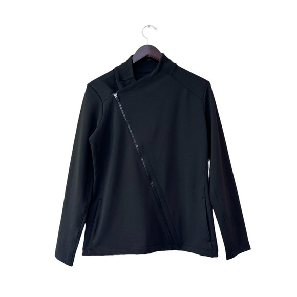 EP Pro New York Golf Black Asymmetrical Zip Moto Golf Jacket Size M - Picture 1 of 11
